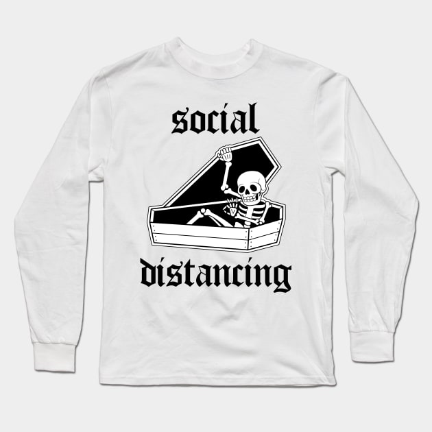 Social distancing | Traditional Tattoo design Long Sleeve T-Shirt by Smurnov